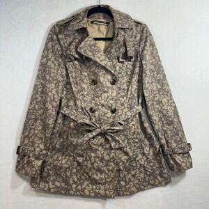 Daughters Of Liberation 4 Leopard Belted Rain Trench Coat Jacket Subtle Survival
